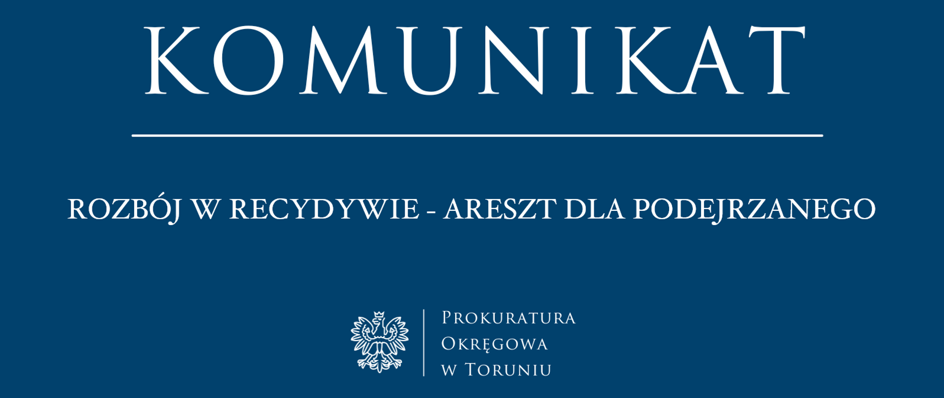 Rozbój w recydywie - areszt dla podejrzanego