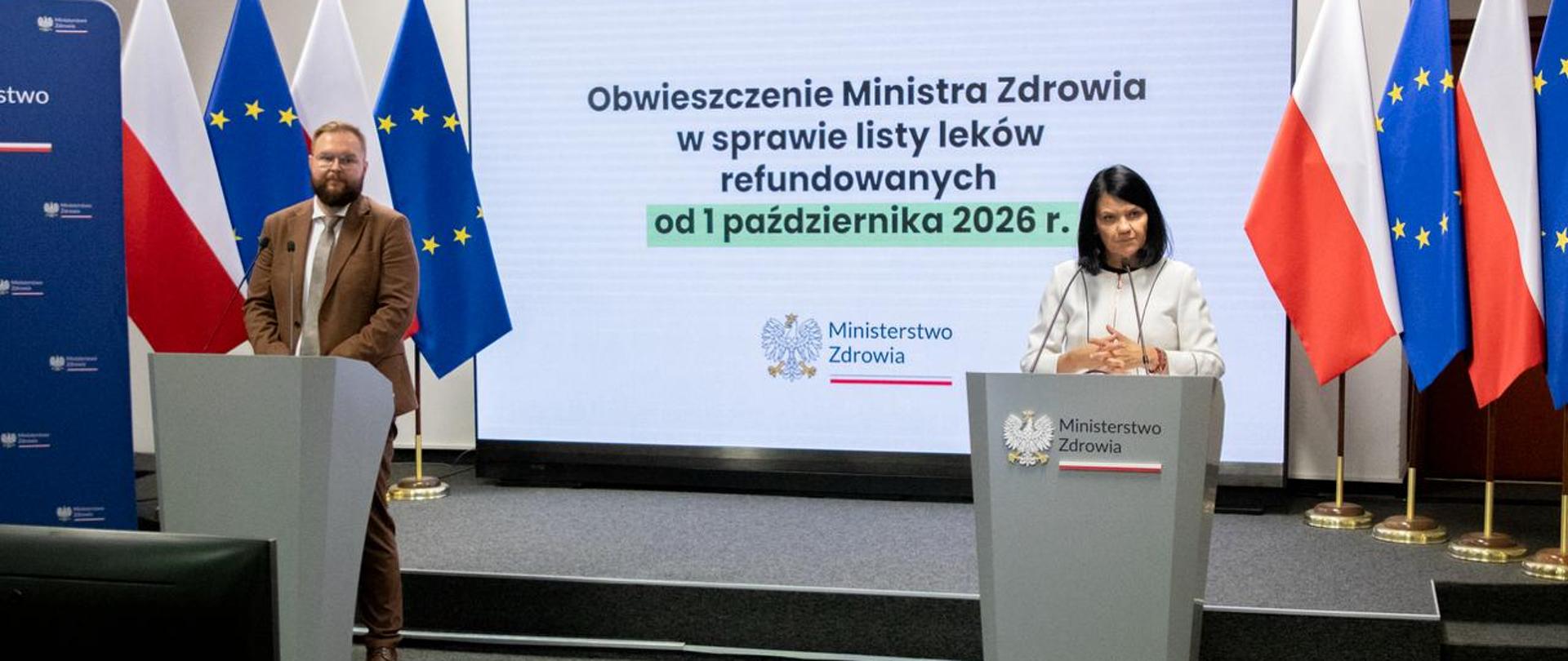 zdjęcie z konferencji prasowej na temat nowej listy leków refundowanych