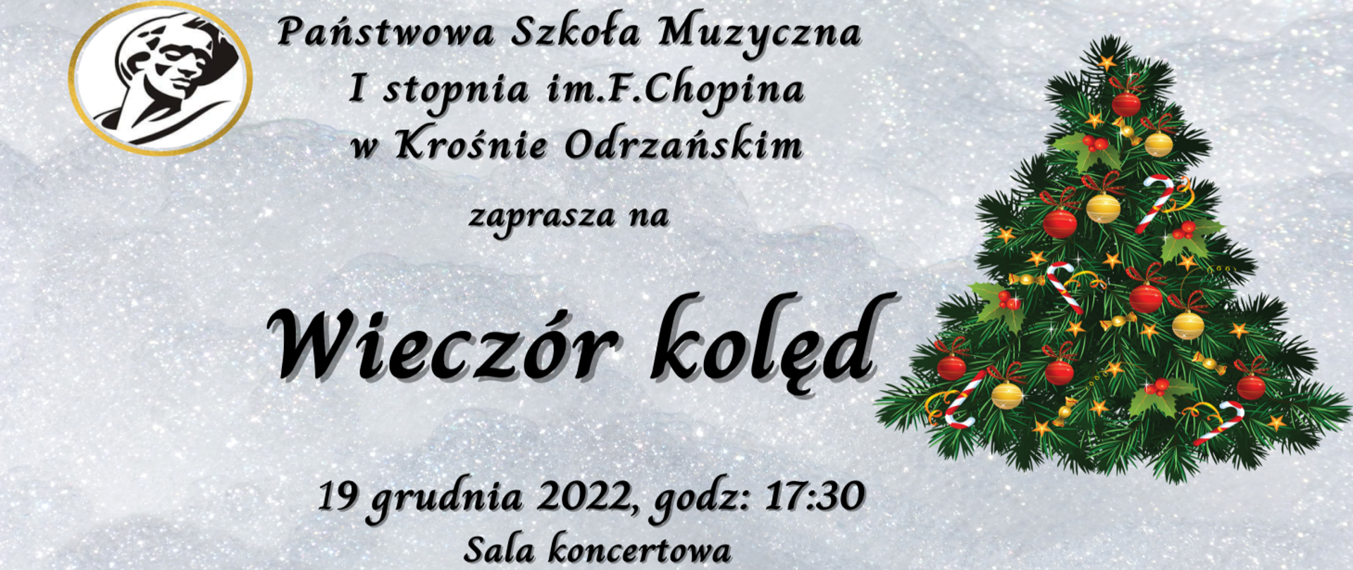 Choinka na szarym tle