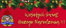 Grafika przedstawia życzenia z okazji Świąt Bożego Narodzenia