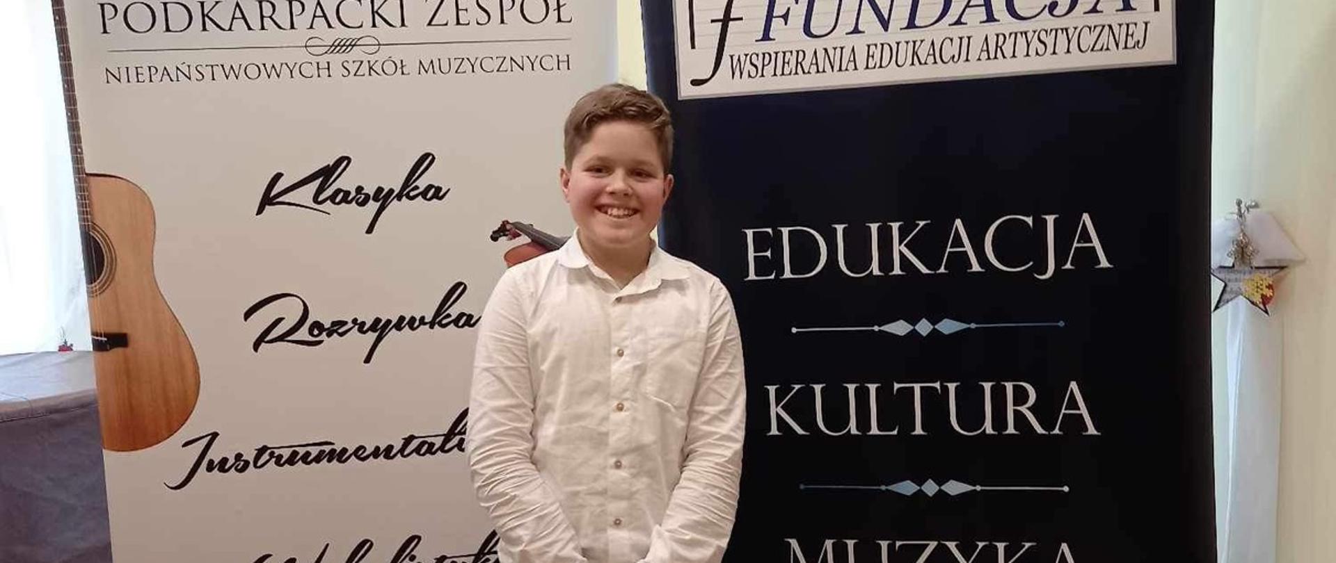 Mikołaj Piątek podczas X Ogólnopolskiego Konkursu Kultury Muzycznej w Leżajsku