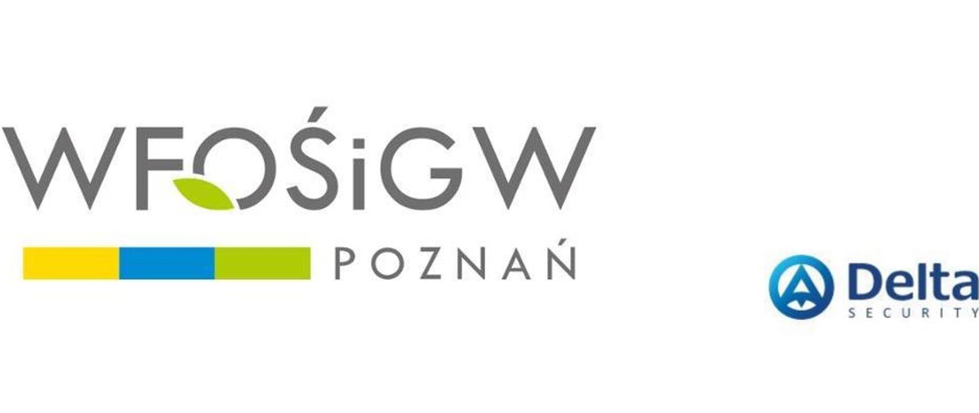 Logo WFOŚiGW w Poznaniu oraz Delta Security 