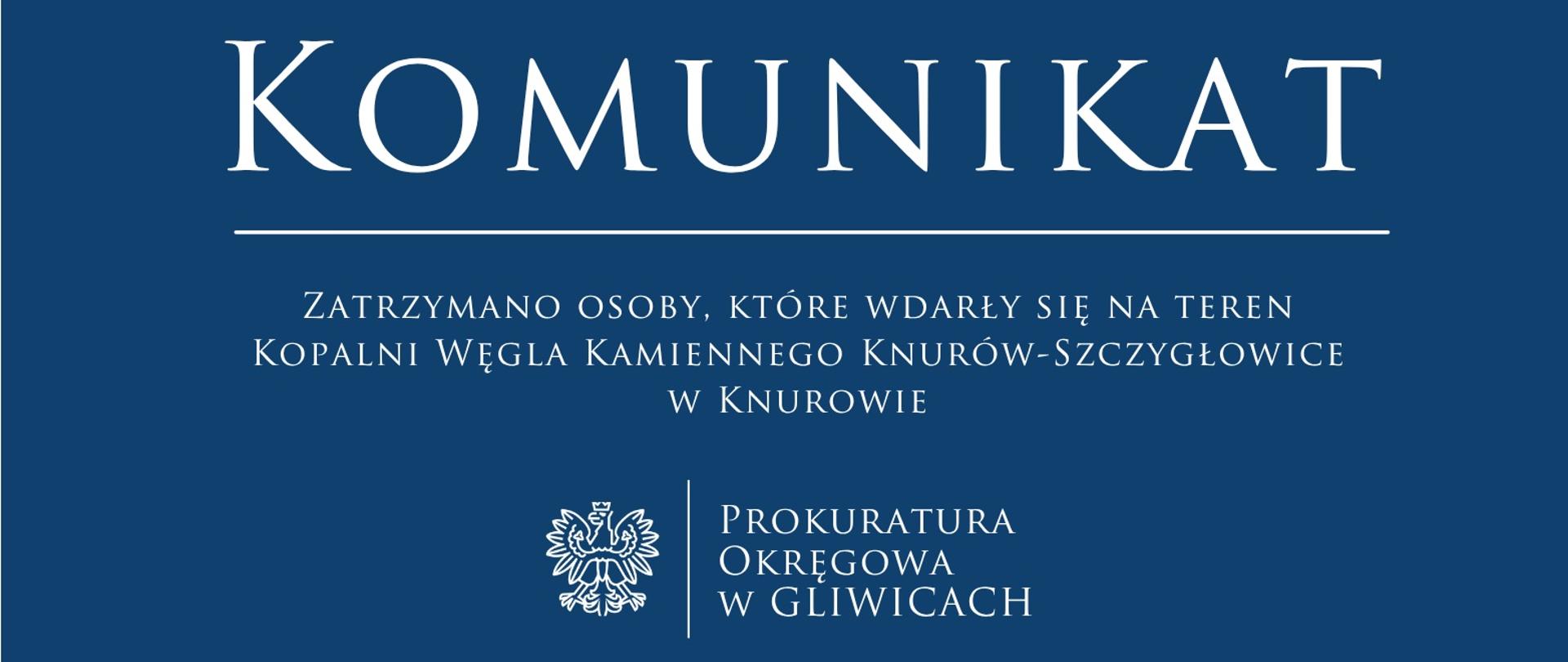 Zatrzymano osoby, które wdarły się na teren Kopalni Węgla Kamiennego Knurów-Szczygłowice w Knurowie