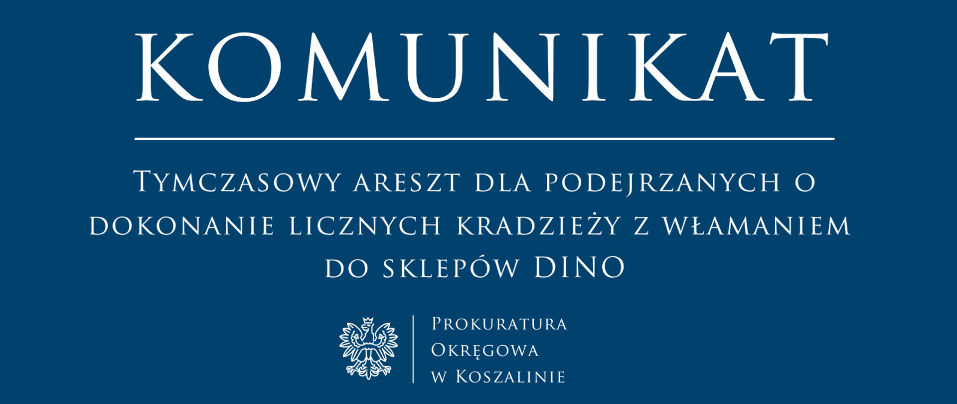Tymczasowy areszt dla podejrzanych o dokonanie licznych kradzieży z włamaniem do sklepów DINO