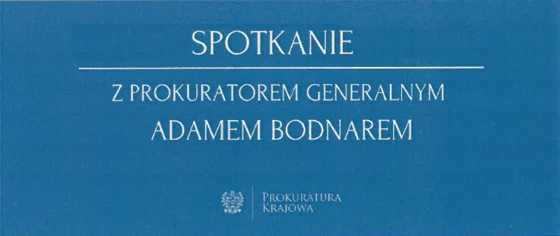 Baner spotkanie z Adamem Bodnarem