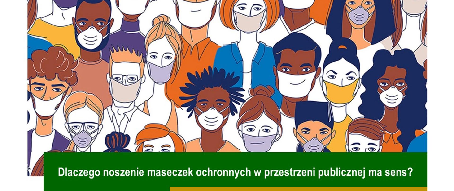 ulotka z informacja na temat noszenia maseczek