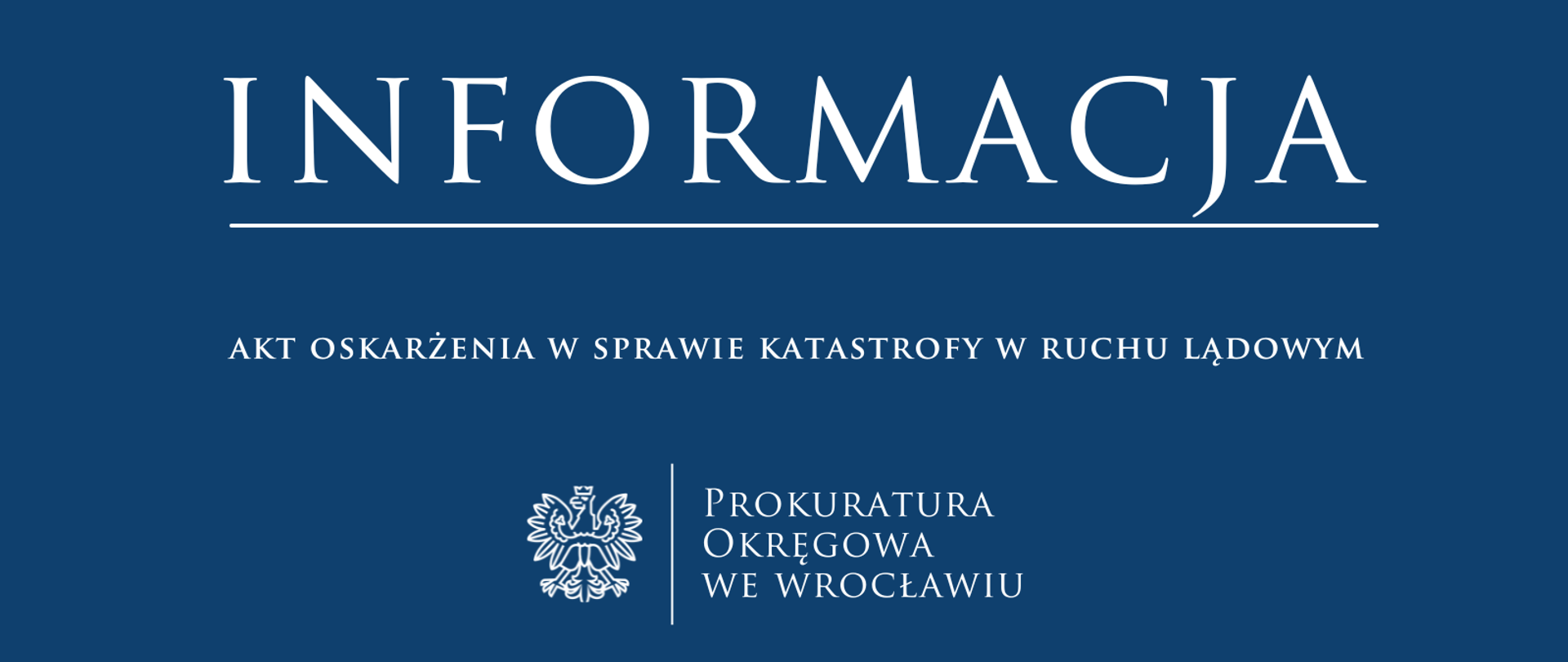 Akt oskarżenia w sprawie katastrofy w ruchu lądowym.