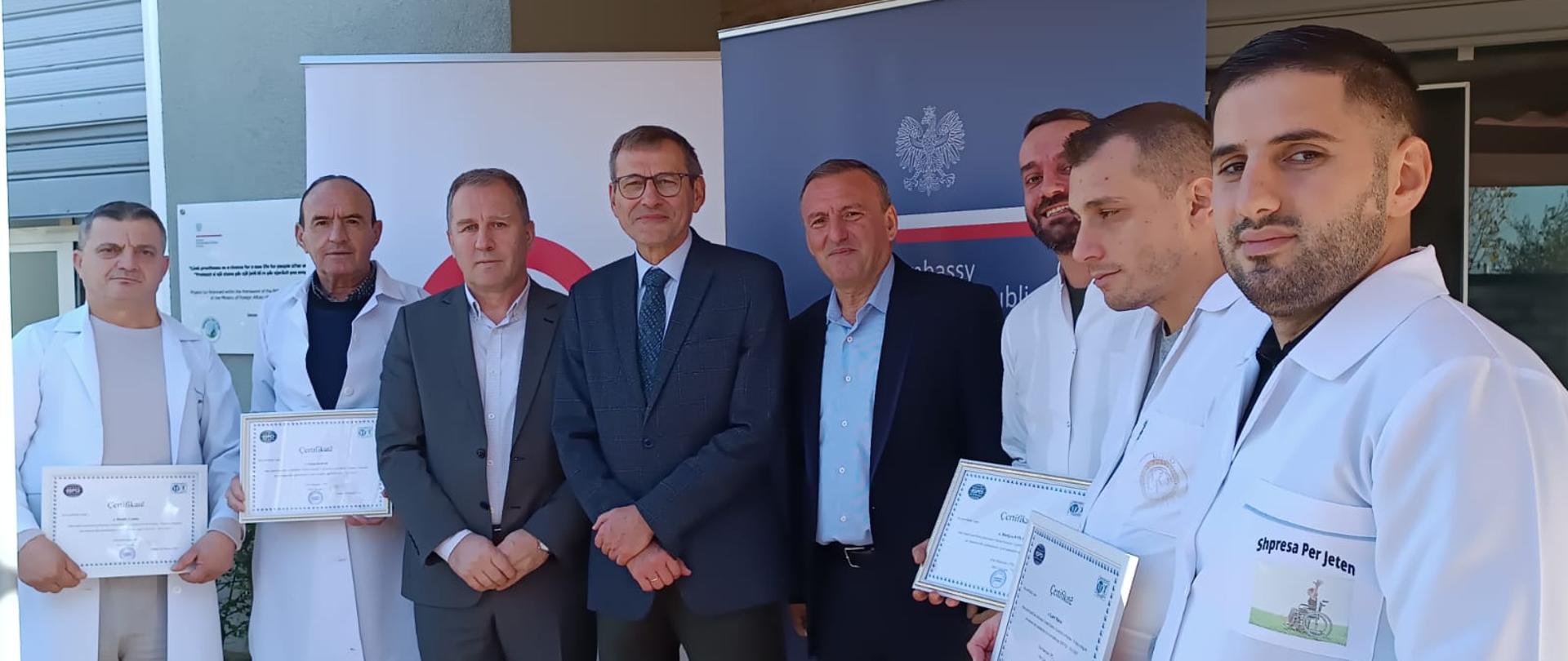 Vocational training for prosthetic technicians as part of the "Polish Aid" project in Albania.