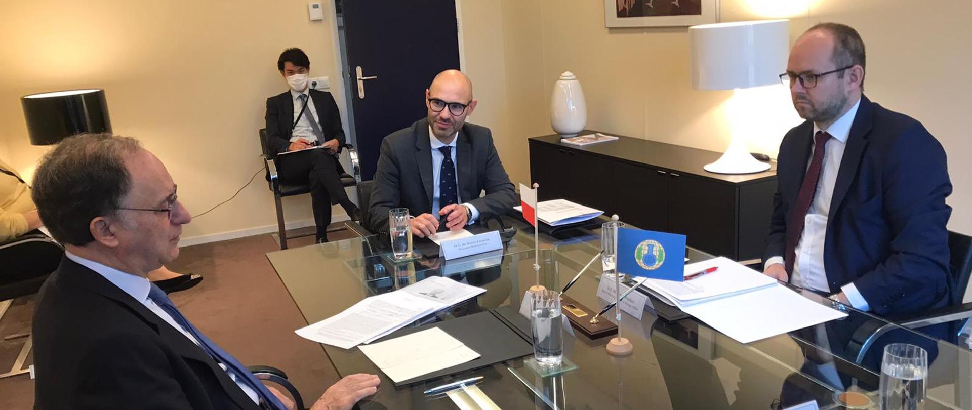 Spotkanie wiceministra M. Przydcza z Dyrektorem Generalnym OPCW Fernando Ariasem