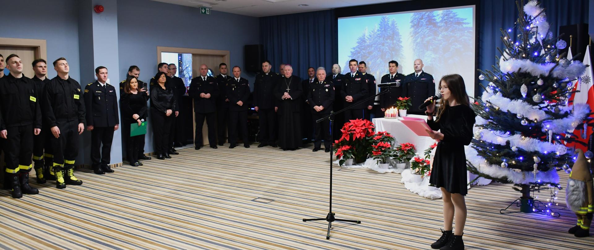 Spotkanie wigilijne w Komendzie Wojewódzkiej PSP w Warszawie