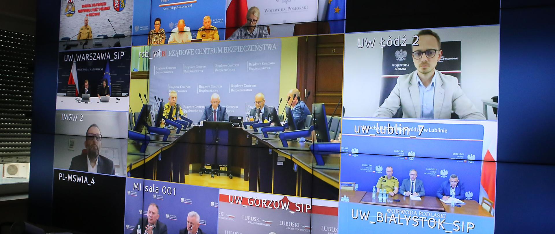 Wideokonferencja z MSWiA