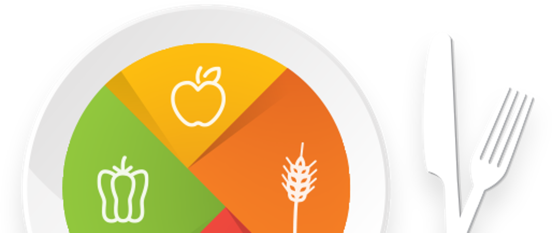 Grafika, na której znajduje się talerz oraz sztućce