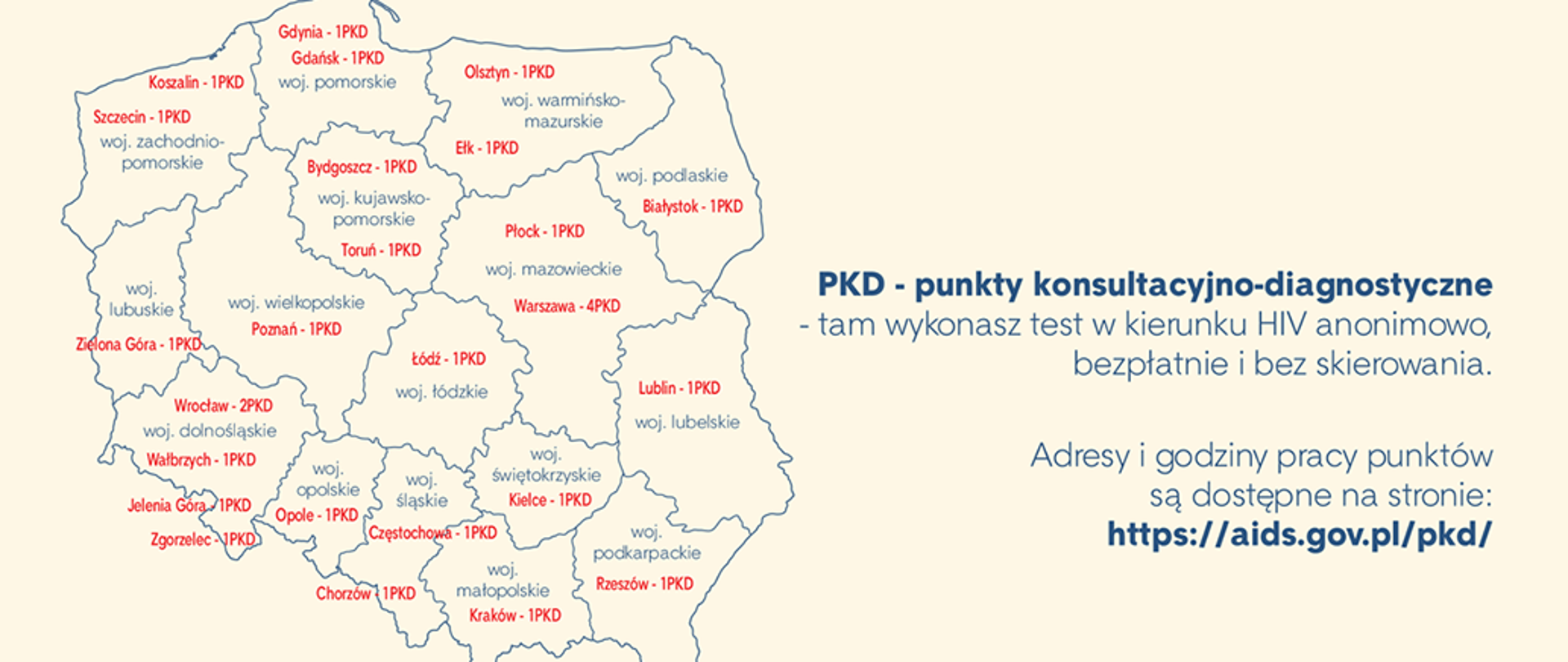 Punkty konsultacyjno-diagnostyczne - mapa