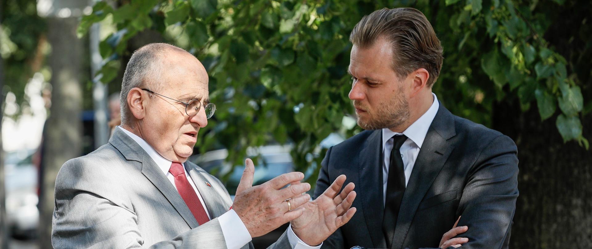 Lenkijos UR ministro Zbigniewo Rau susitikimas su Lietuvos UR ministru Gabrieliumi Landsbergiu.