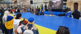 Wiec poparcia dla walczącej Ukrainy w 2. rocznicę pełnoskalowej rosyjskiej agresji
