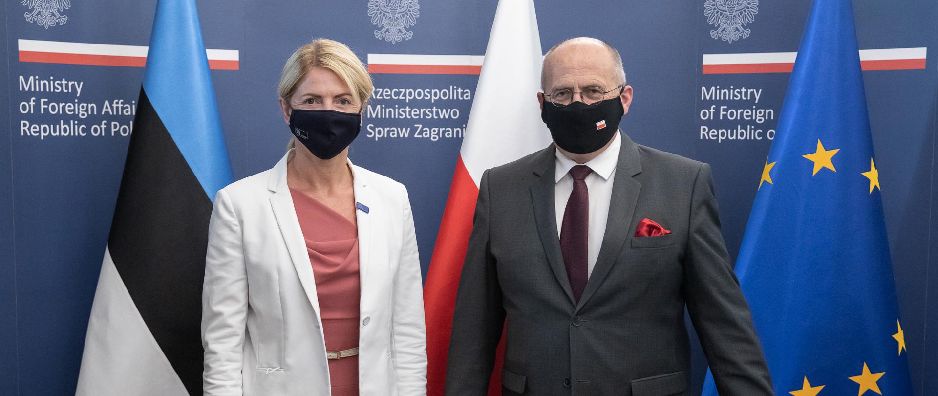 2021.06.29 Warszawa . Minister Zbigniew Rau . Wizyta minister SZ Estonia - Eva Maria Liimets .Fot. Tymon Markowski / MSZ