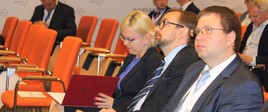 Podsekretarz Stanu w MGMiŻŚ Anna Moskwa, Sekretarz Stanu w KPRM Paweł Szrot, naczelnik dep. Gospodarki Morskiej Maciej Styczyński
