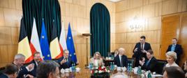 2024.02.23 Warszawa | Spotkanie premiera Donalda Tuska z premierem Królestwa Belgii Alexandrem De Croo oraz przewodniczącą Komisji Europejskiej Ursulą von der Leyen.