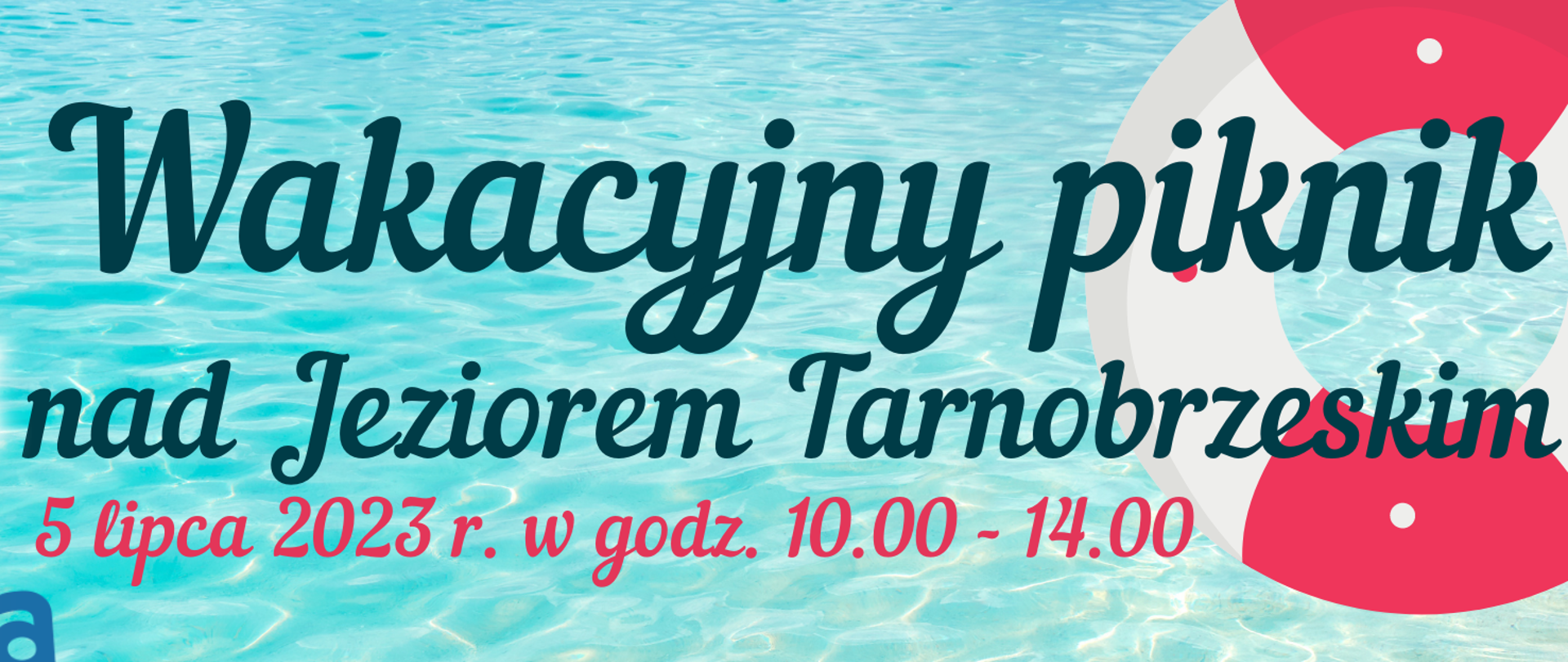 Grafika przedstawiająca informacje nt. pikniku nad Jeziorem Tarnobrzeskim
