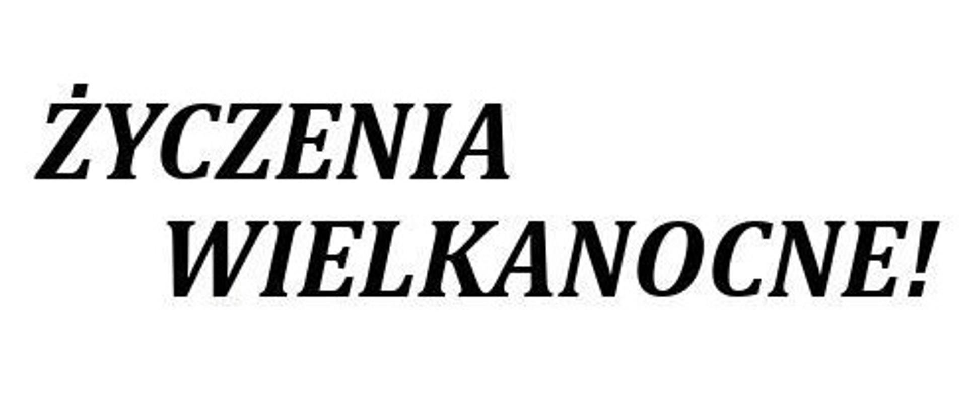 napis "życzenia wielkanocne"