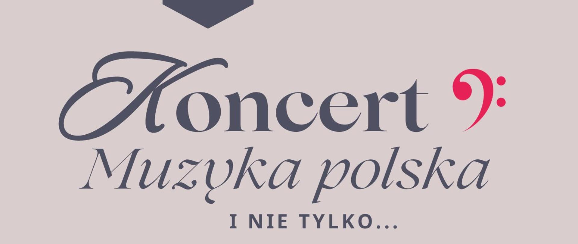 w dolnej części fragment szarej płyty gramofonowej z kolorowymi nutami, powyżej informacje na temat terminu koncertu oraz wykonawców, u góry białe logo szkoły, całość na jasnym tle