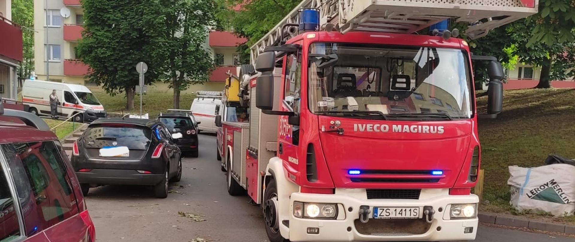 Pożar mieszkania przy ulicy księżnej Anastazji