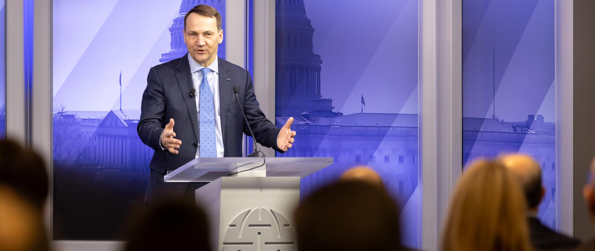Minister Radosław Sikorski przemawia w Atlantic Council 