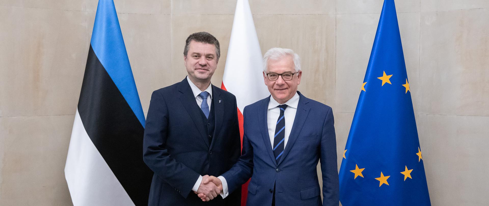 Pierwsza zagraniczna wizyta dwustronna ministra spraw zagranicznych Estonii w Warszawie