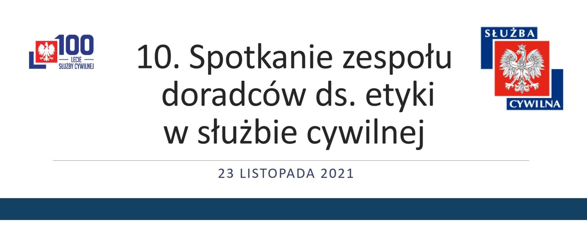 Dziesiąte spotkanie zespołu doradców ds. etyki - logo
