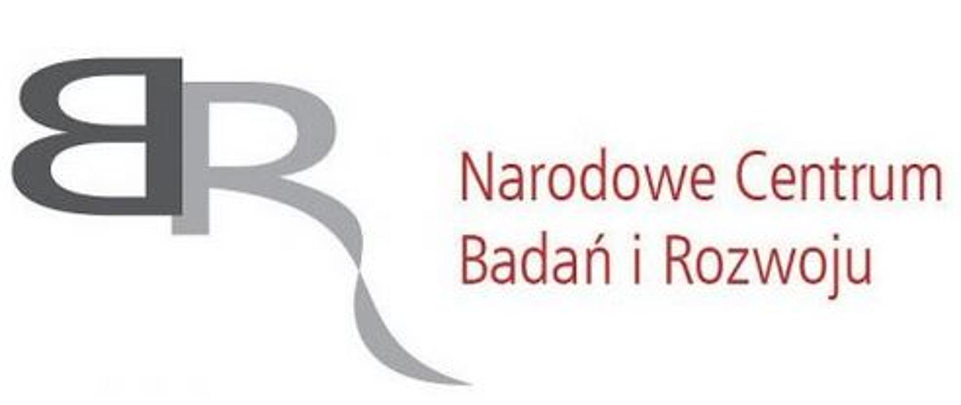 logo Narodowego Centrum Badań i Rozwoju w postaci liter B i R stykających się pionowymi powierzchniami oraz w postaci napisu Narodowe Centrum Badań i Rozwoju