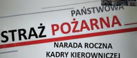 Zdjęcie przedstawia grafikę tytułową narady oraz uczestników wideokonferencji