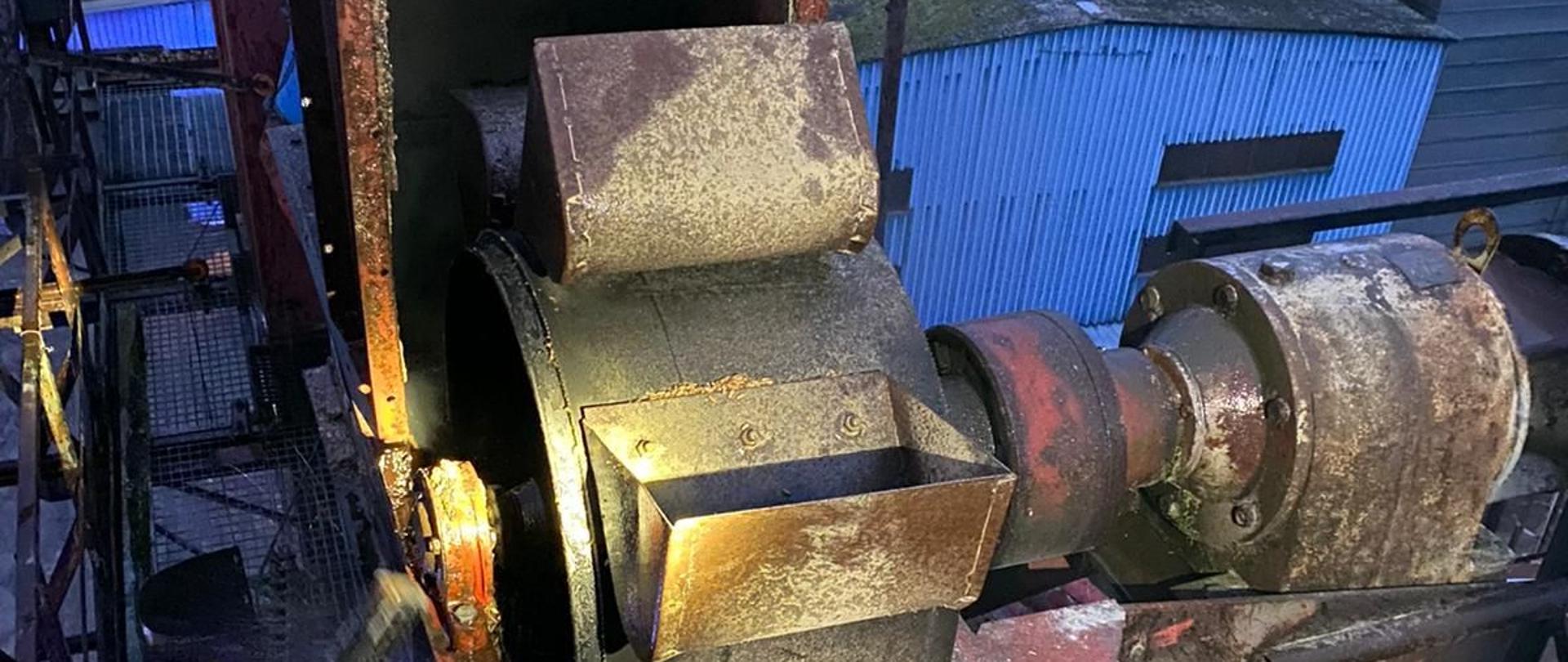 Niegolewo – pożar zboża w przenośniku kubełkowym