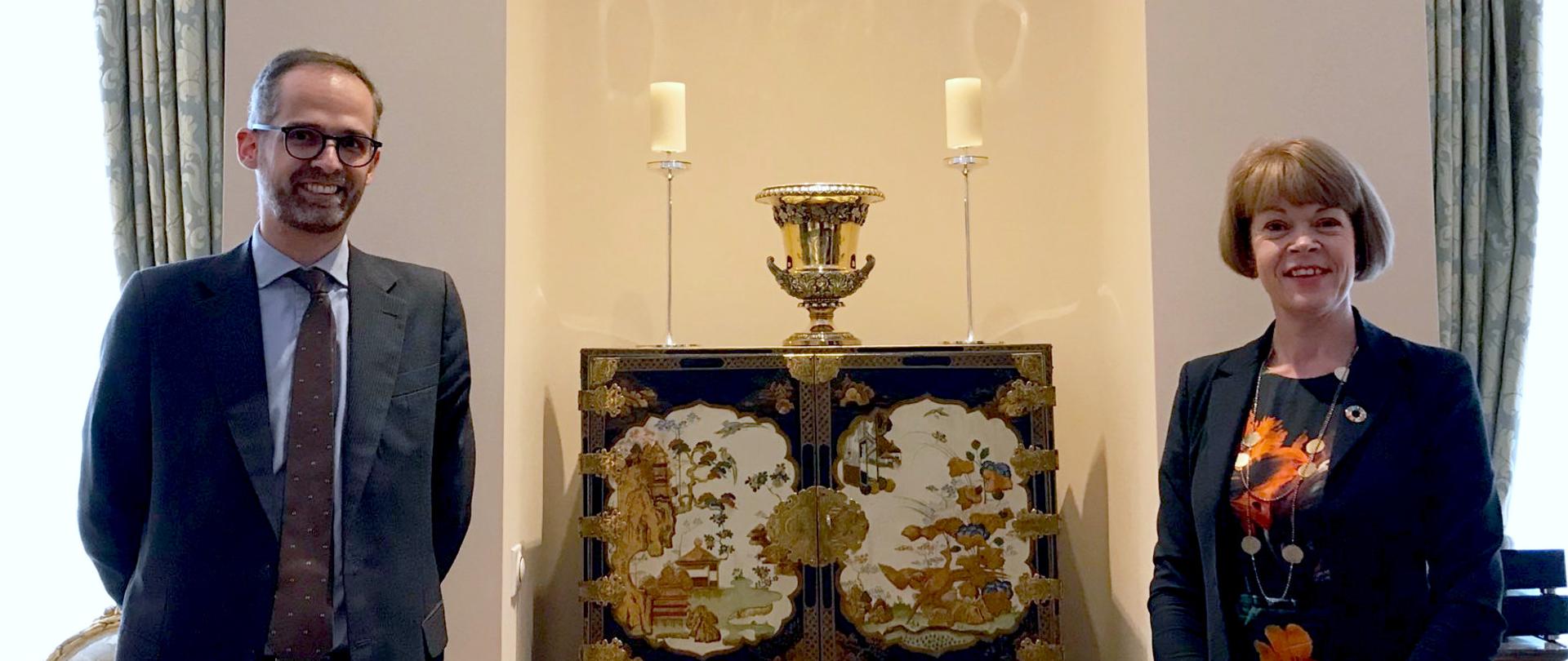 Wiceminister Guibourgé-Czetwertyński podczas spotkania z minister Morton