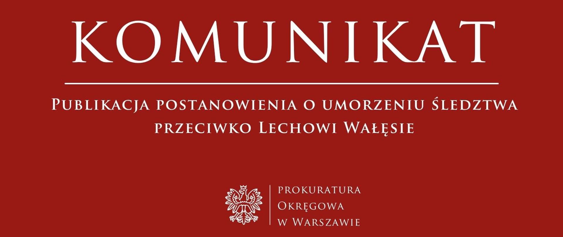 Komunikaty - Warszawa Okręg Wałęsa