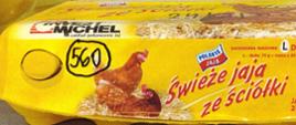 Żółte opakowanie od jaj firmy Invest Michel