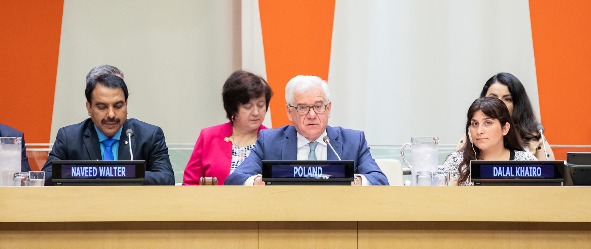 Minister Jacek Czaputowicz chairs an informal UN Security Council meeting