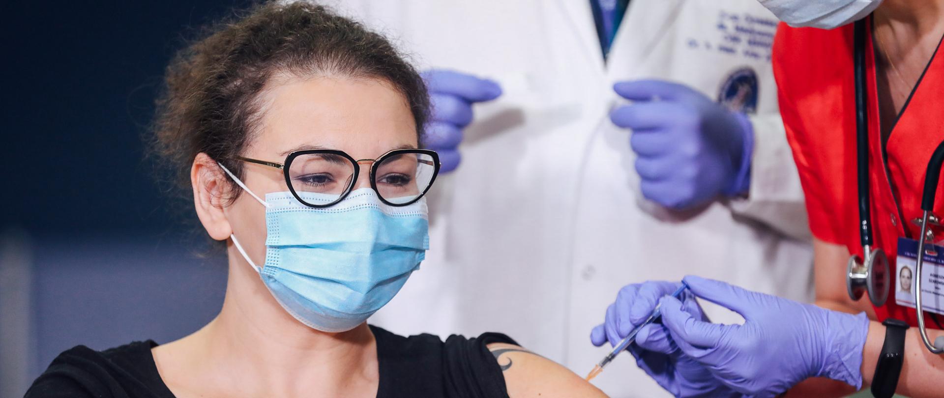 2020.12.27 Warszawa | Pierwsze szczepienia w ramach realizacji Narodowego Programu Szczepień przeciw COVID-19. Fot:Adam Guz/KPRM