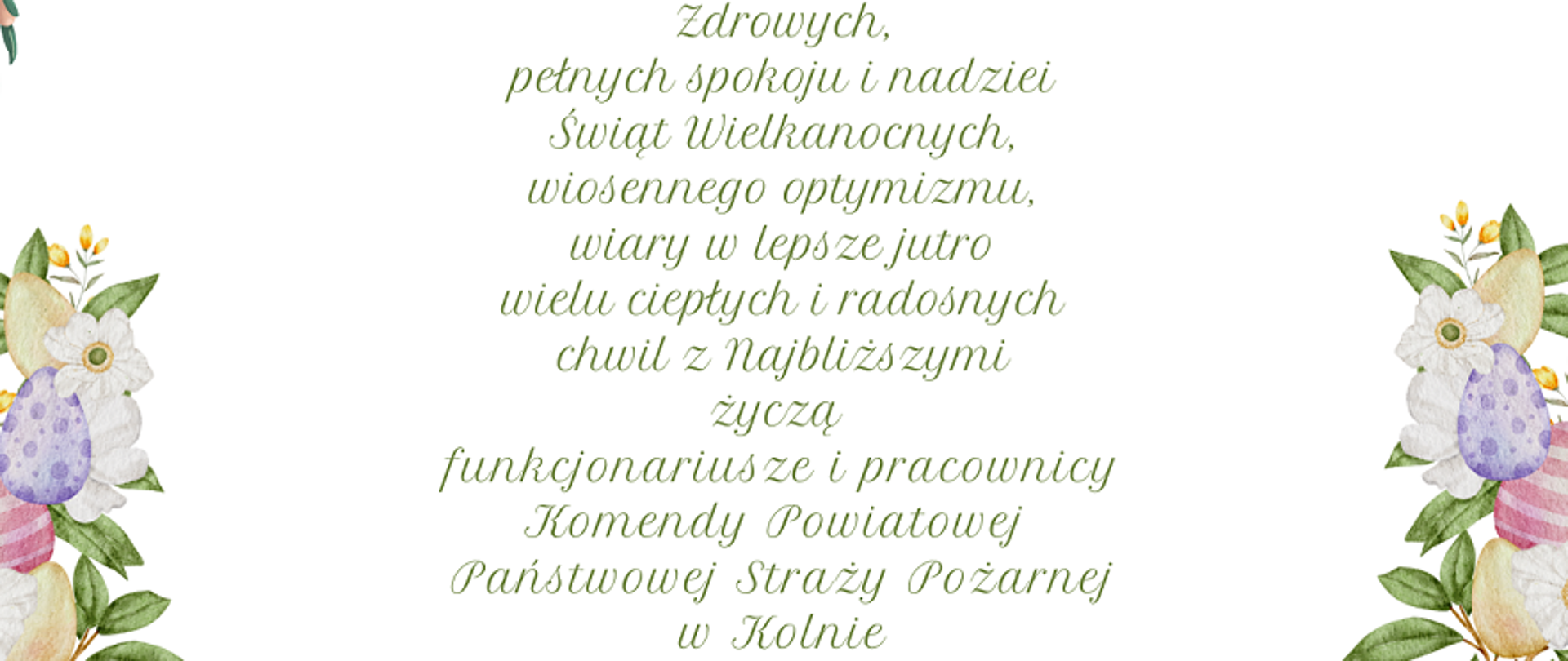 grafika z życzeniami Wielkanocnymi