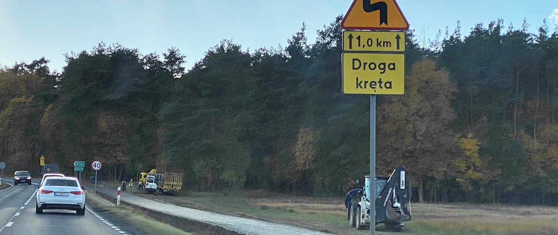 Akcja BRD przy ciągu pieszo-rowerowym Grudziądz - Klęczkowo 