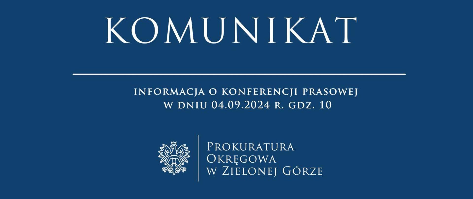 Informacja o konferencji prasowej
