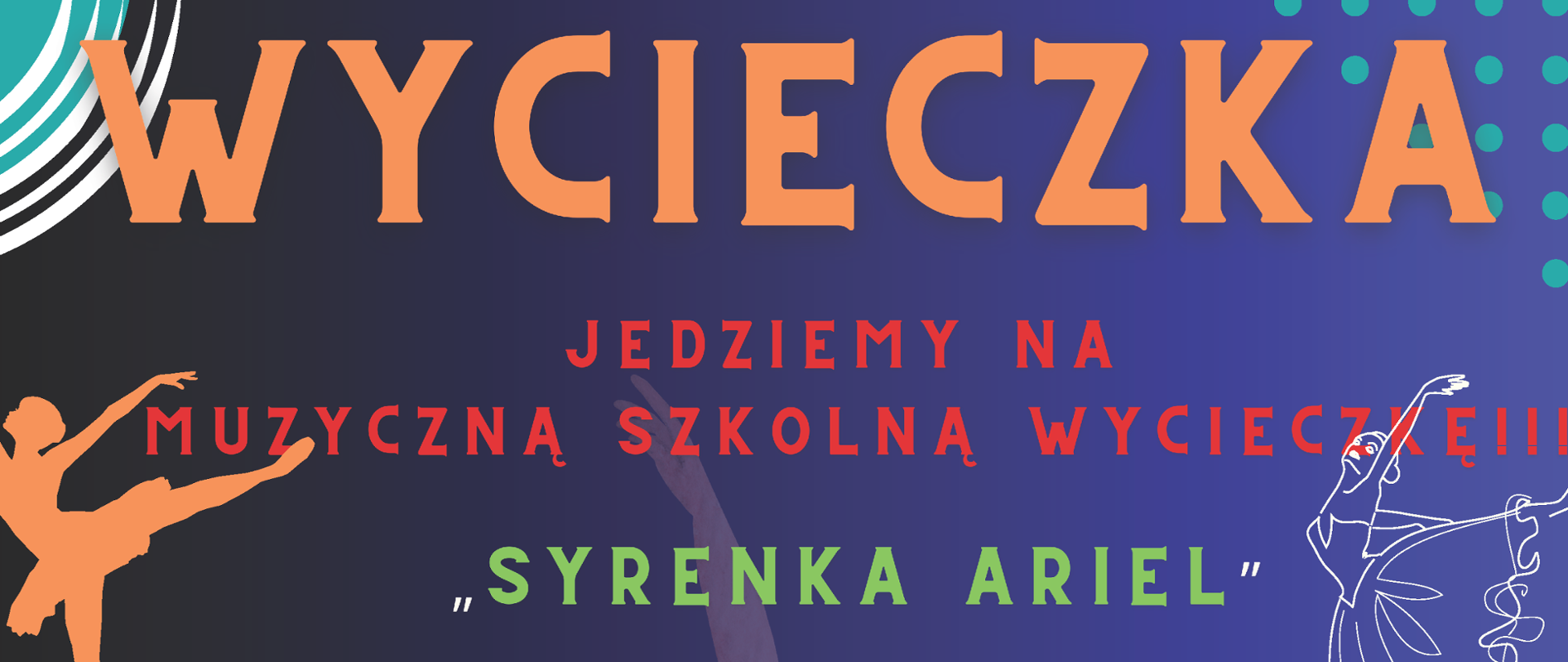Plakat wielokolorowy związany z organizacją wycieczki do Kielc w dniu 19.10.2023. Na plakacie informacje organizacyjne