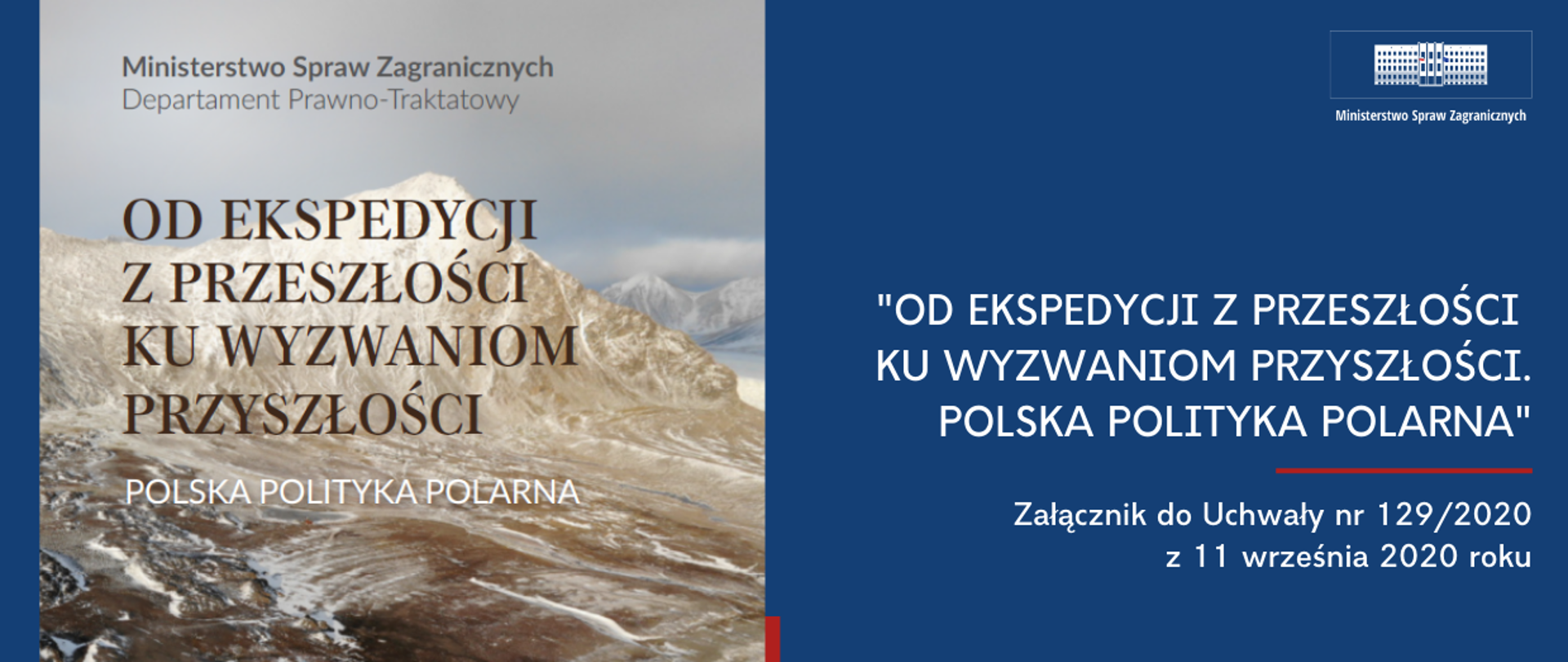 Polska polityka polarna - Załącznik do Uchwały nr 129/2020 z 11 września 2020 roku - okładka