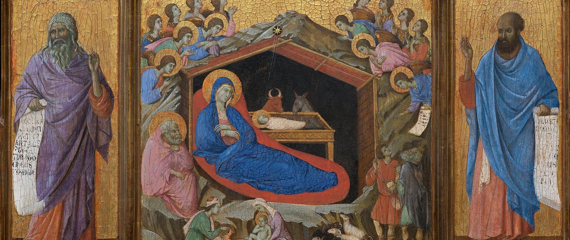 NARODZENIE CHRYSTUSA, Duccio di Buoninsegna (1260-1318) 