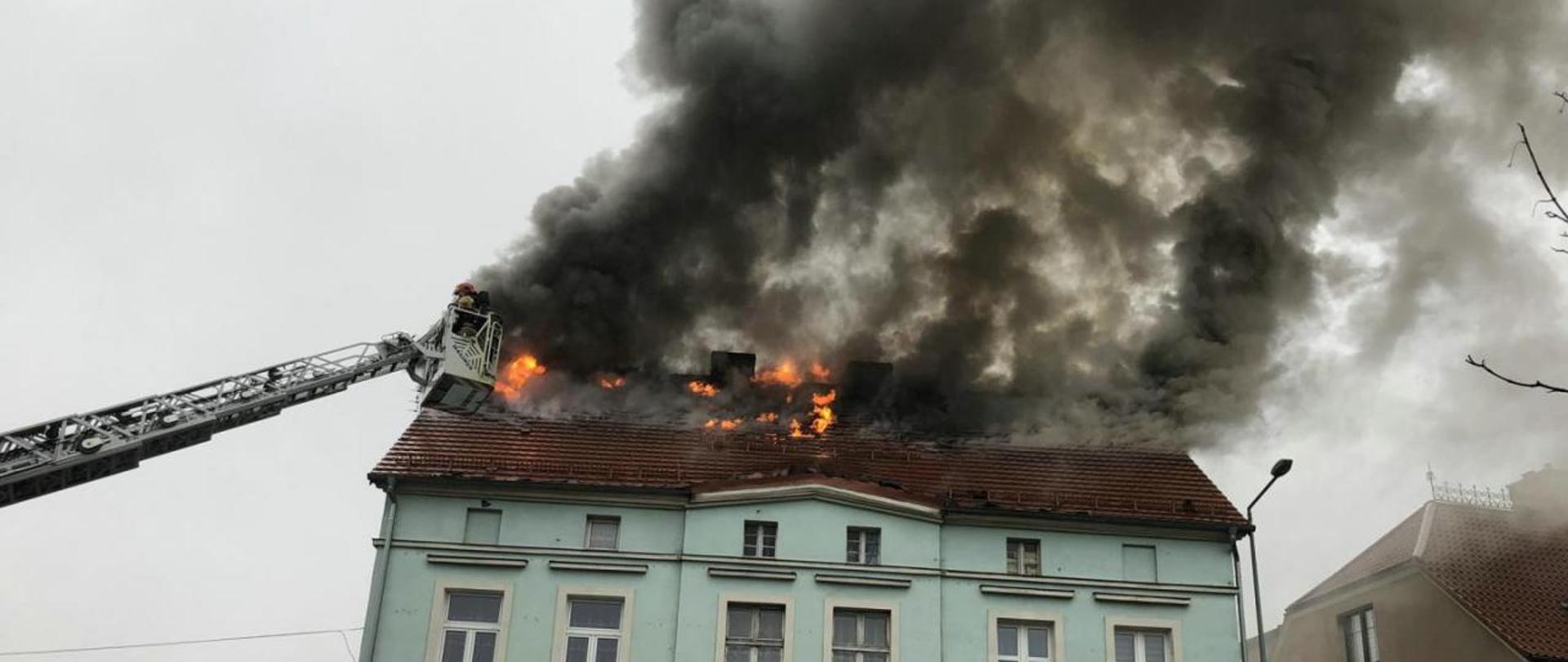 Pożar domu w Bielawie
