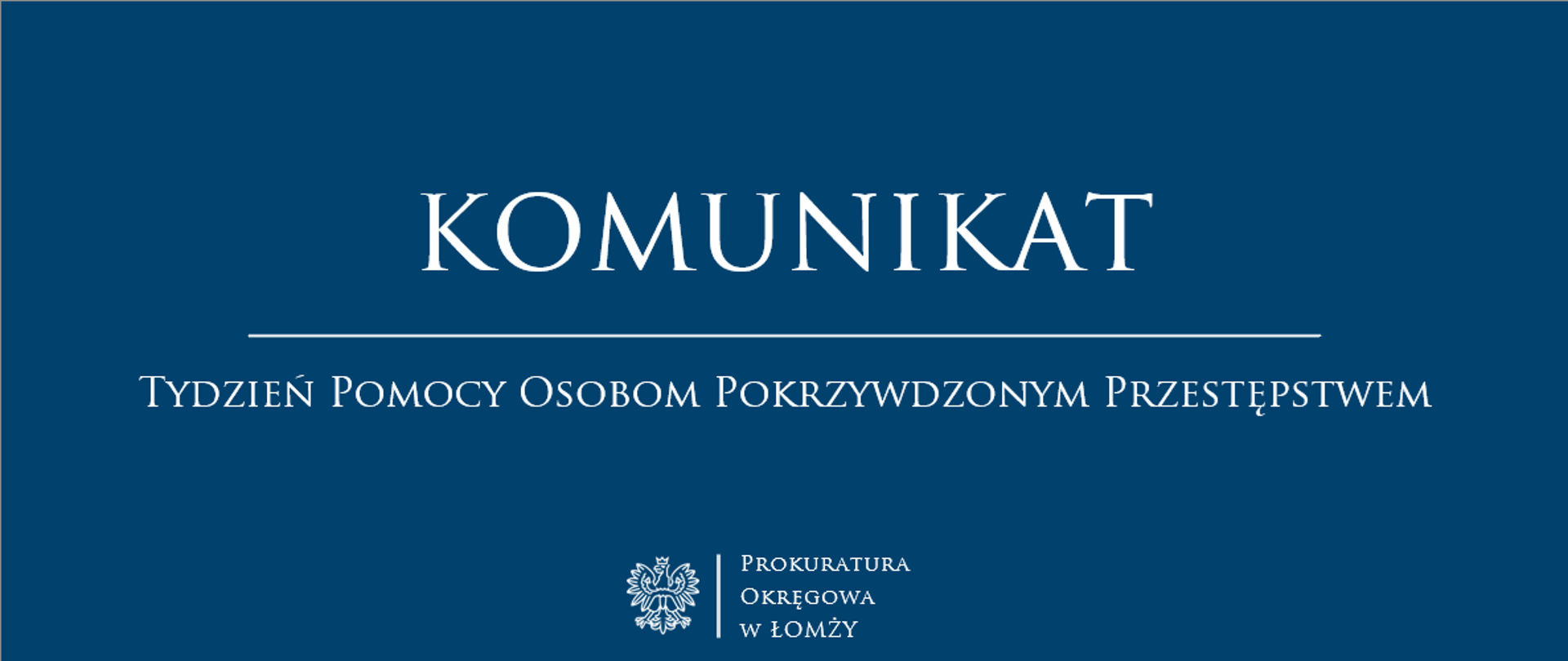 Tydzień pomocy ofiarom przestępstw
