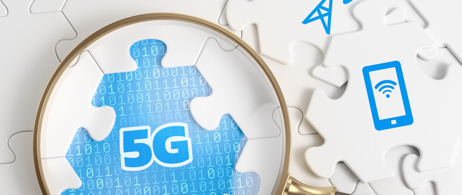 Puzzle z napisem "5G"
