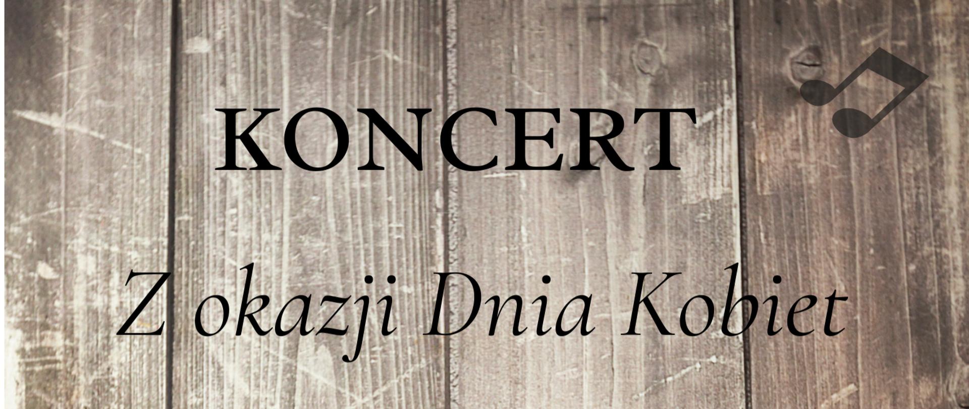 Plakat na beżowym tle na dole kwiaty w kolorze różowym. po środku informacja o koncercie 