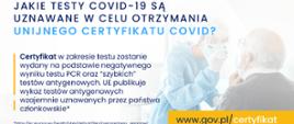 certyfikat COVID