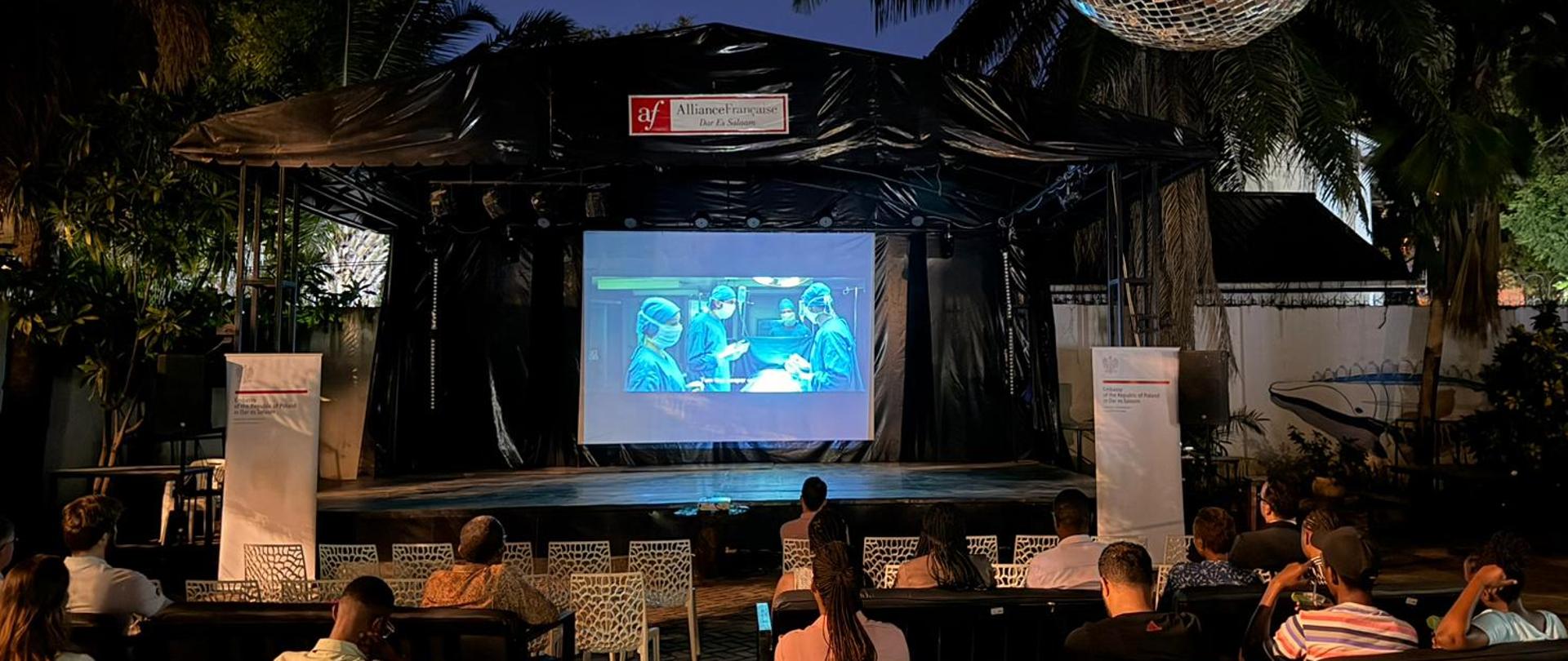 The view of the movie screening and the audience at Alliance Francaise