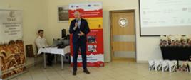 Warmińsko-Mazurski Wojewódzki Inspektor Jakości Handlowej Artykułów Rolno-Spożywczych, Ryszard Piórkowski, podczas przemówienia do uczestników wydarzenia